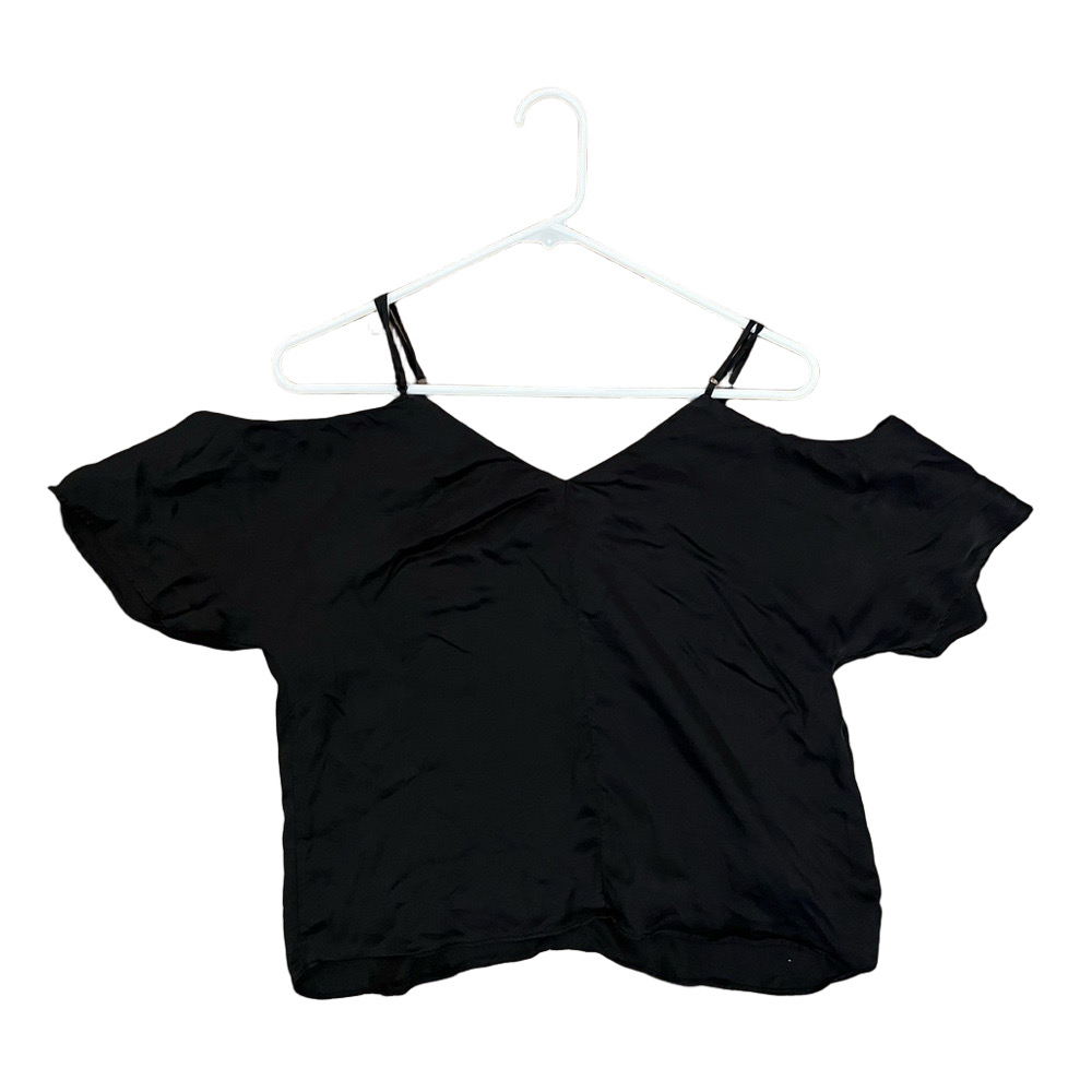 Aritzia Wilfred Draveil Cold Shoulder Blouse Black S